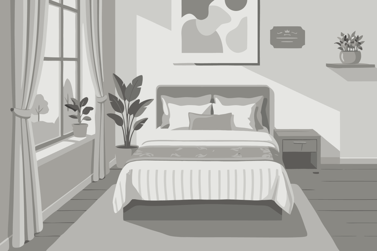 Standard Zimmer mit Doppelbett und Etagenbett